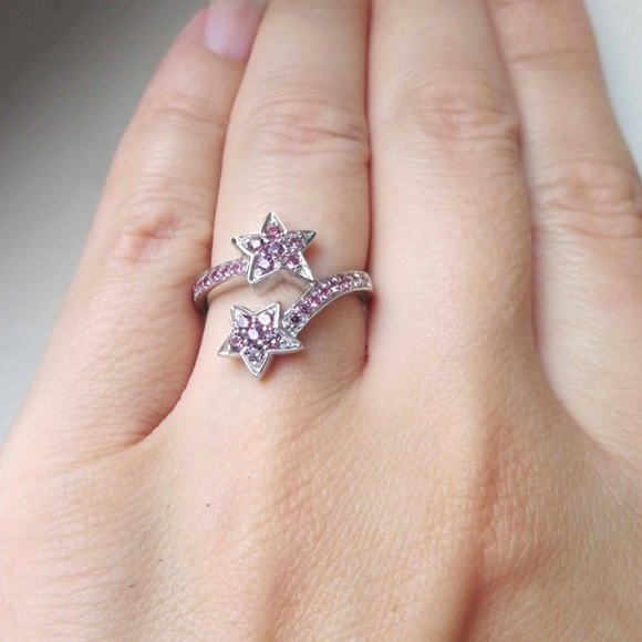 Double Star Natural Raspberry Brown Rubies In Sterling Silver Ring Sz 6.75 - Picture 11 of 11